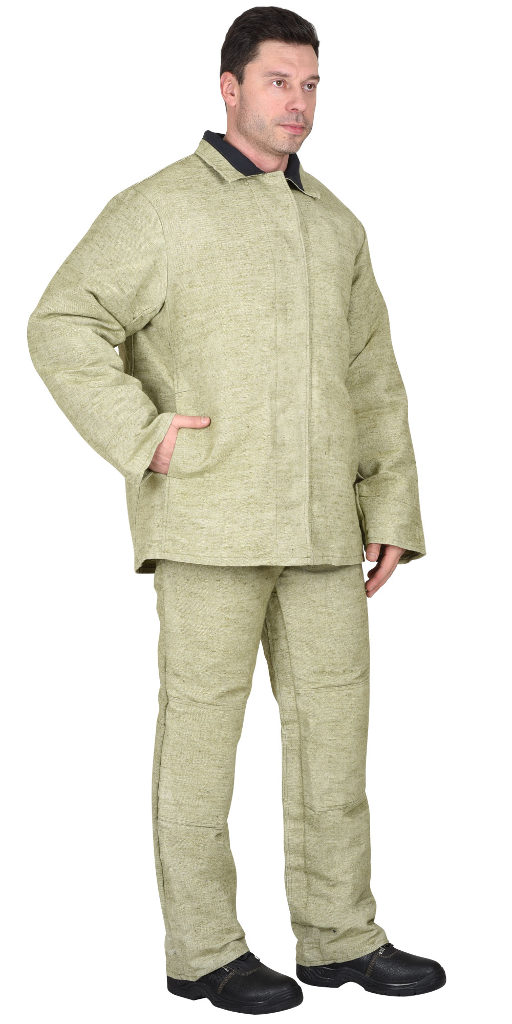 00627 Костюм сварщика зимний: куртка, брюки брезентовый (ЧЗ)