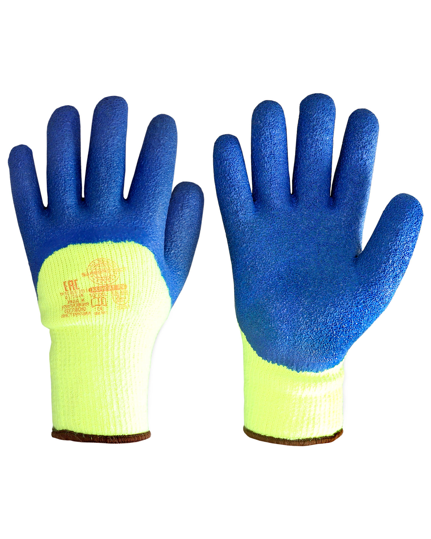 03265 Перчатки утепленные АКРИЛАТ РЧ Safeprotect (акрил+рельефный латекс) (кр12х72)