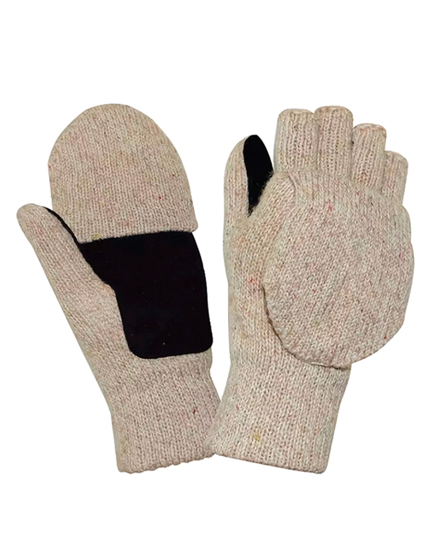 108394 Перчатки шерстяные Варежки с утеплителем ТИНСУЛЕЙТ, спилок на ладони