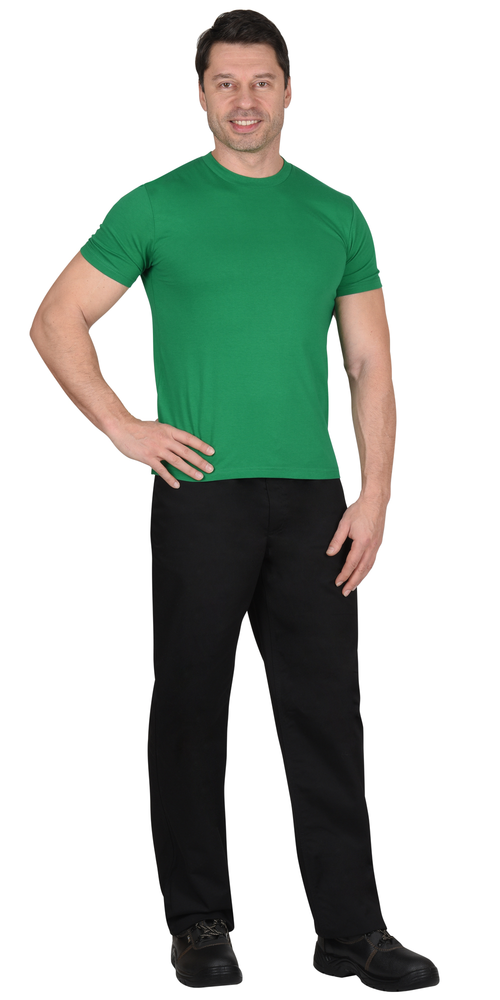 150860 Футболка зелёная (яркая) Сириус Стандарт 160г/м2 в уп.100 шт. за шт. (ЧЗ)