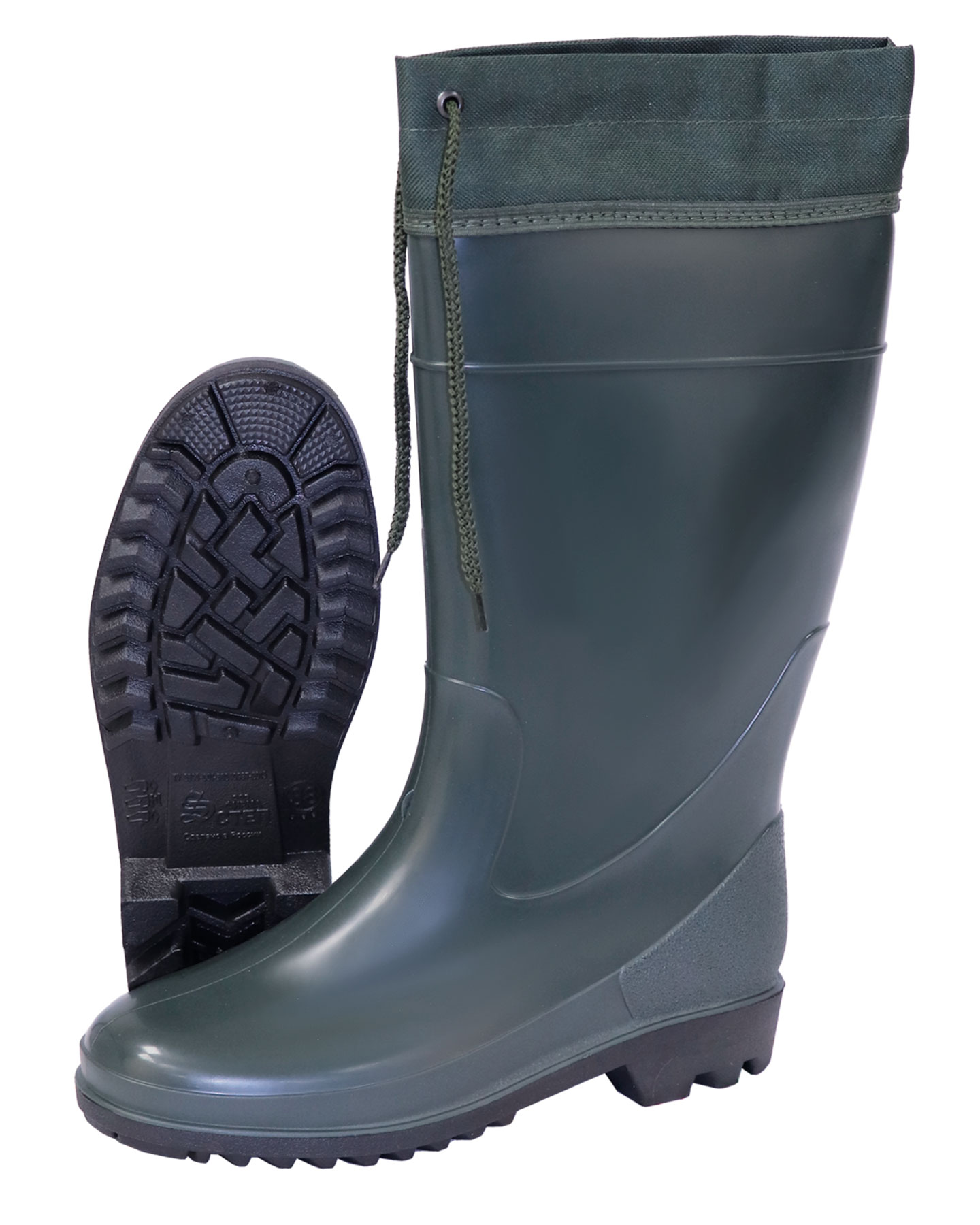 113452 Сапоги ПВХ с манжетой женские, высота 34см