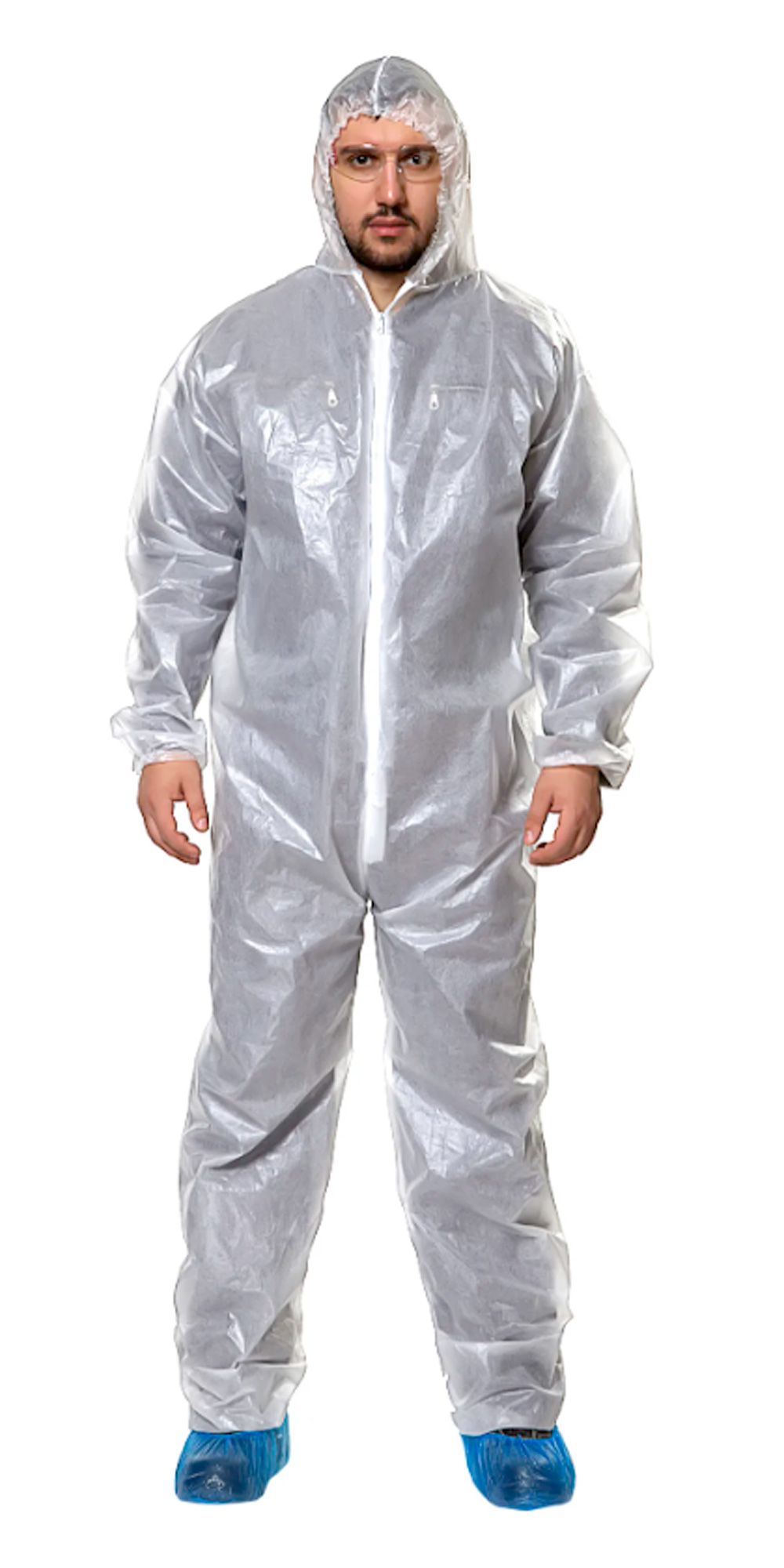 00810 Комбинезон одноразовый ламинированный спанбонд 40 гр/м2 белый (ЧЗ)