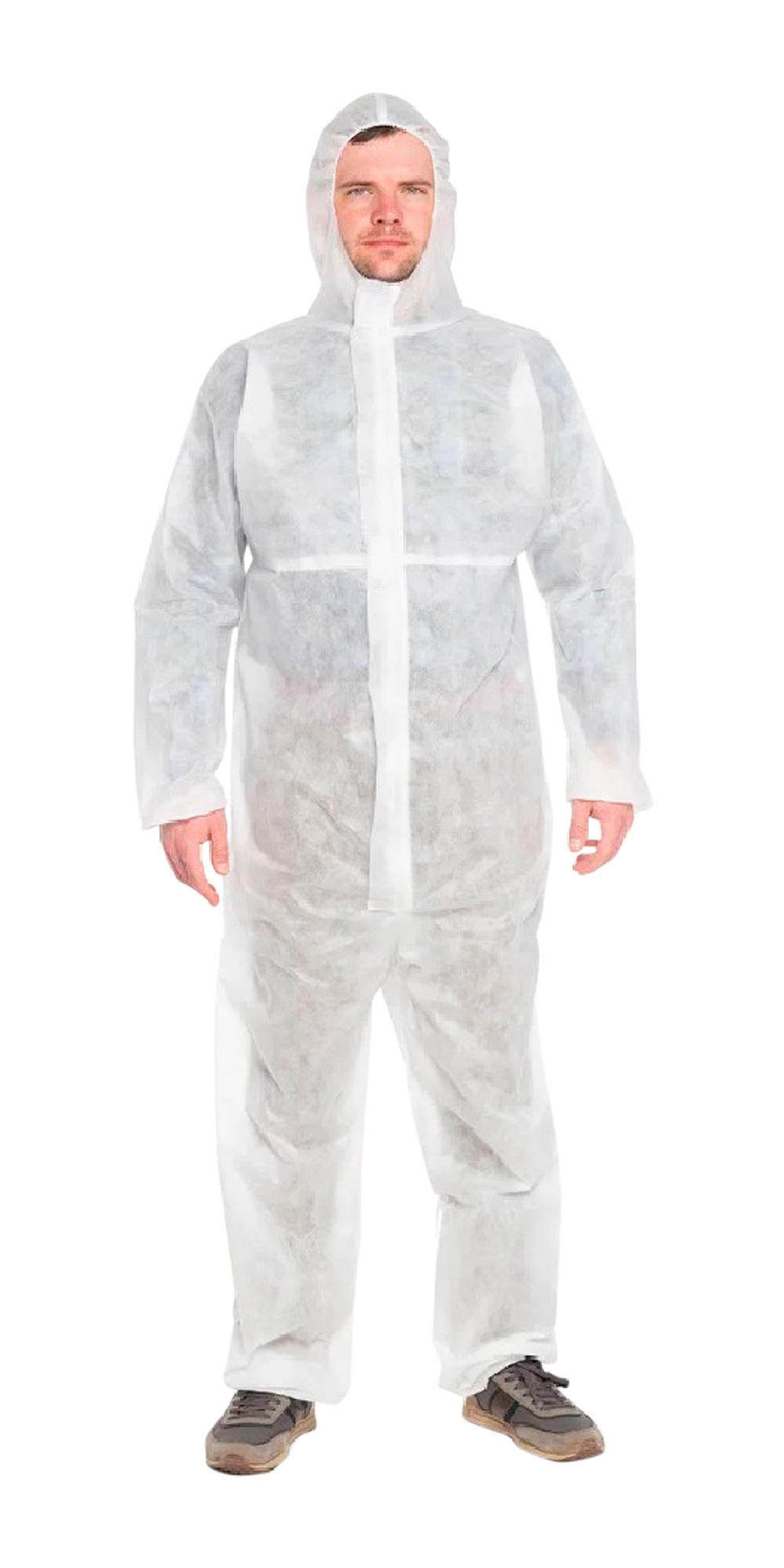 132870 Комбинезон одноразовый спанбонд 60 гр/м2 белый (ЧЗ)